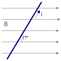 inclined wire in uniform magnetic field due to a current carrying wire problem